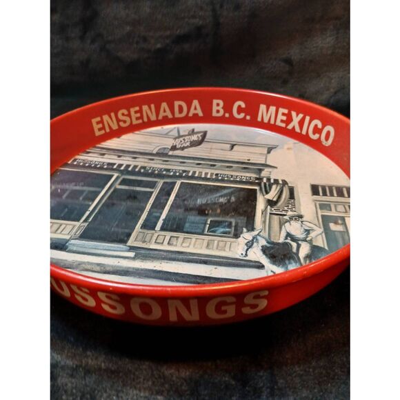 Hussongs 1975 metal serving tray.